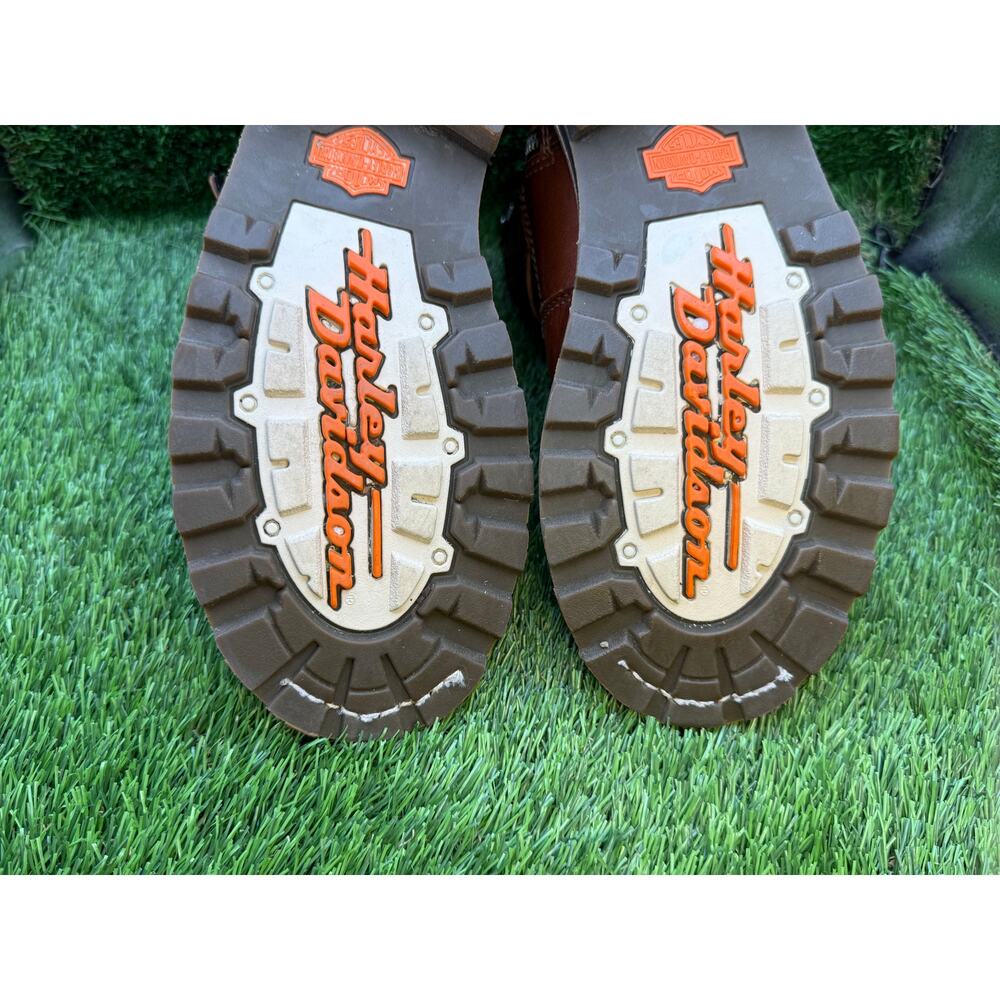 Harley-Davidson Combat Boot Women's 8.5 Brown Leather Biker Motorcycle Workwear - Picture 12 of 14